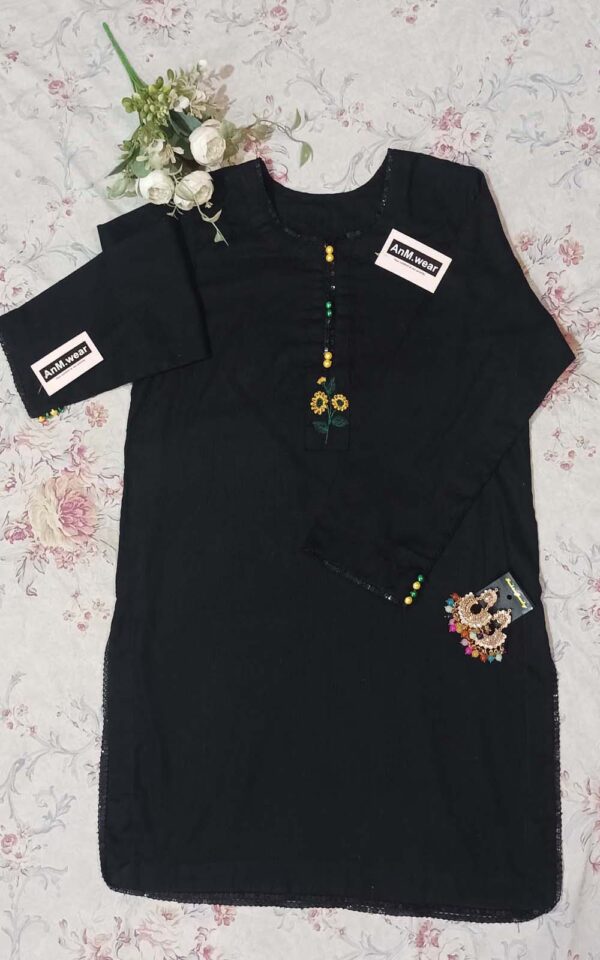 2-Piece Stitched Summer Suit – Black - Image 6