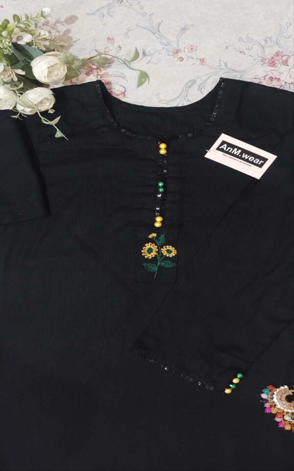 2-Piece Stitched Summer Suit – Black - Image 7