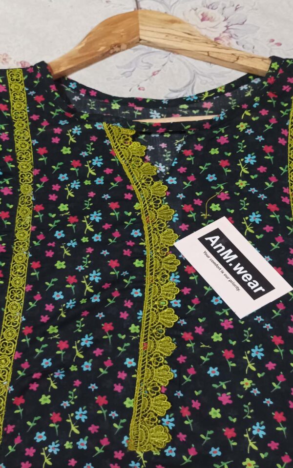 Black Floral 2-Piece Suit – Premium Pure Lawn - Image 7