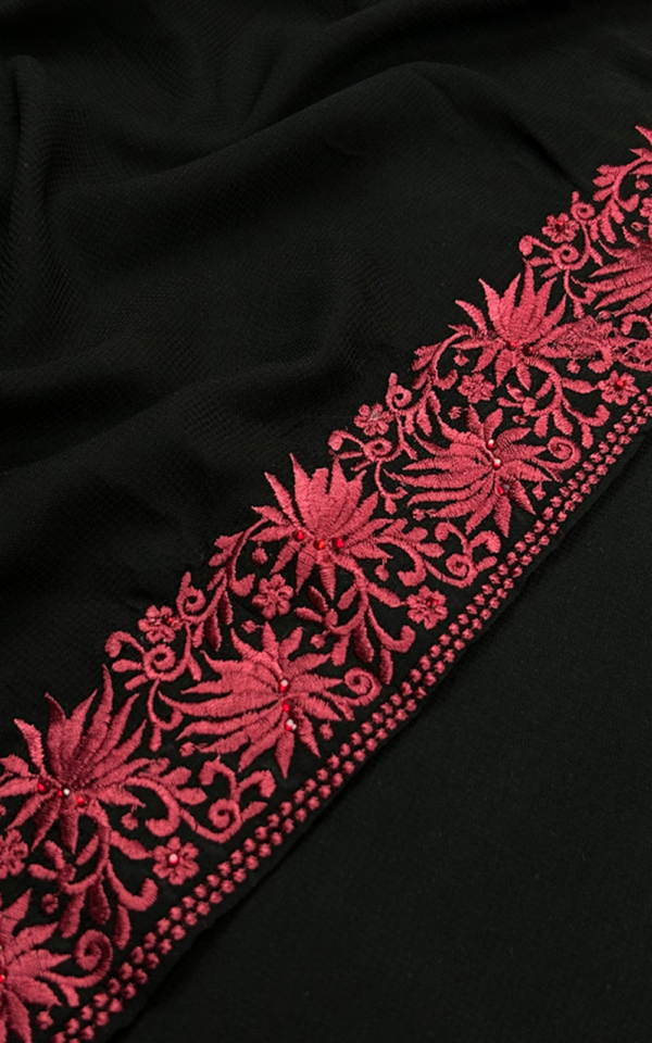 Tilla Border Embroidered Shawl ANM-SH-00252 - Image 2