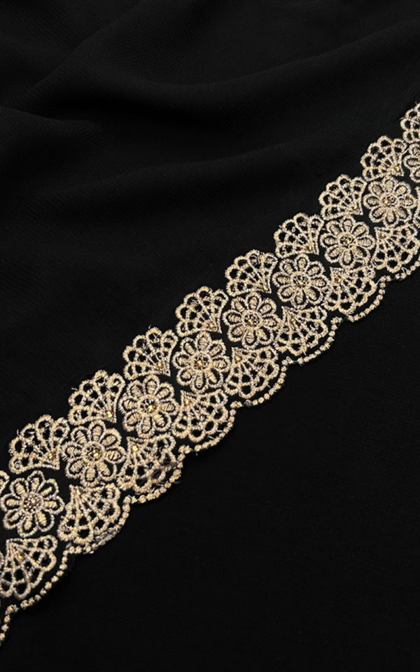 Tilla Border Embroidered Shawl ANM-SH-00254 - Image 2