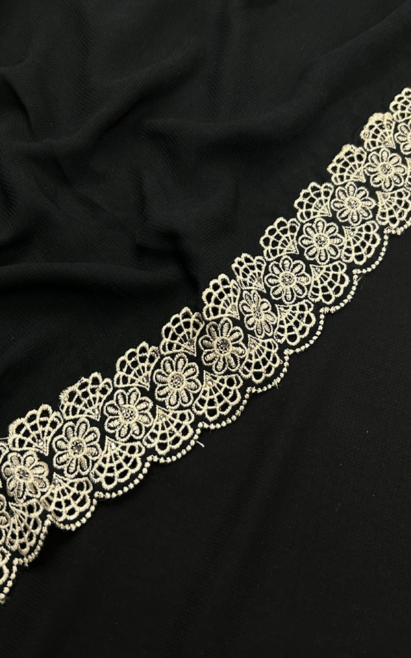 Tilla Border Embroidered Shawl ANM-SH-00255 - Image 2