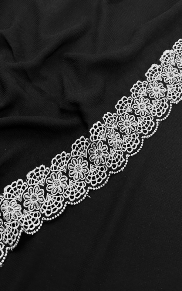 Tilla Border Embroidered Shawl ANM-SH-00256 - Image 2